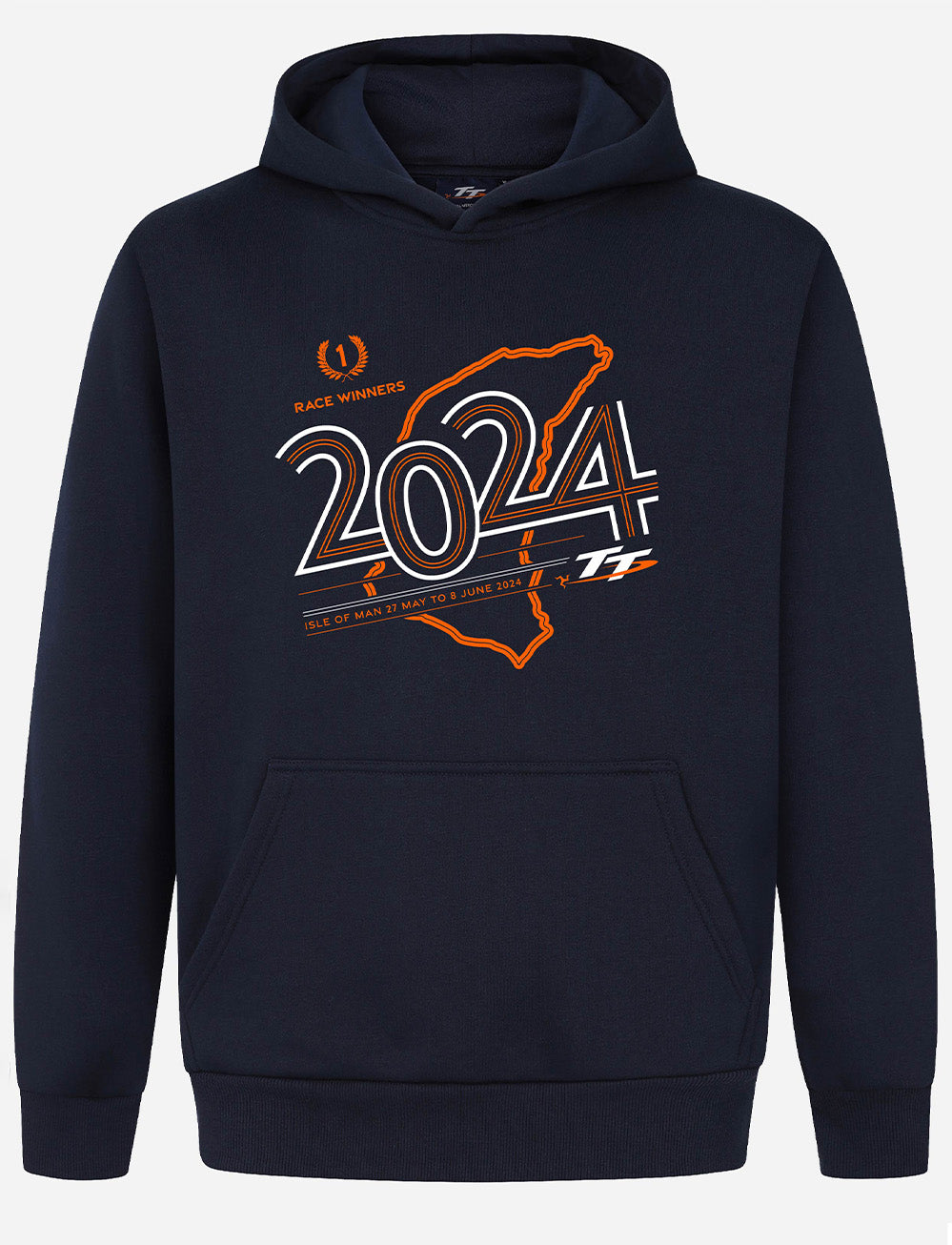 TT Races Winners Hoodie - Navy - Isle of Man TT Races Official Merchandise