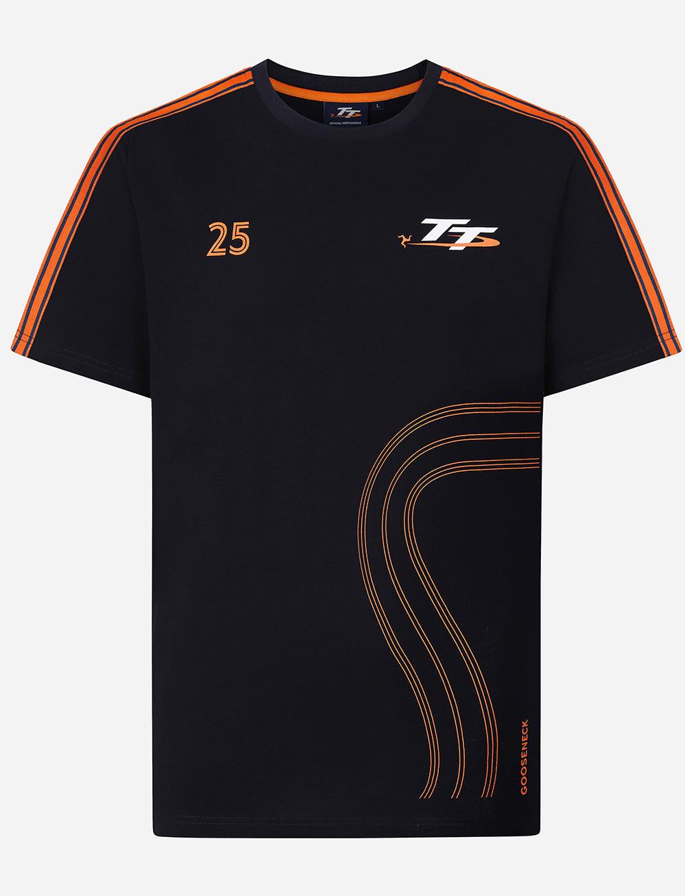 TT Races Gooseneck Ringer Corners T-Shirt - Dark Navy