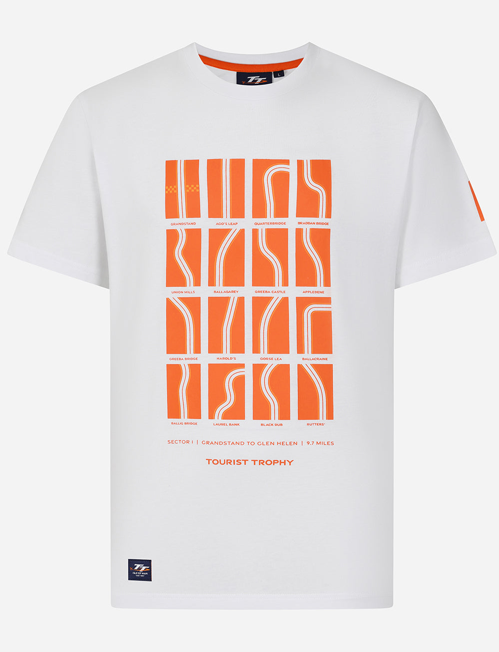 TT Races Sector 1 Corners T-Shirt - White