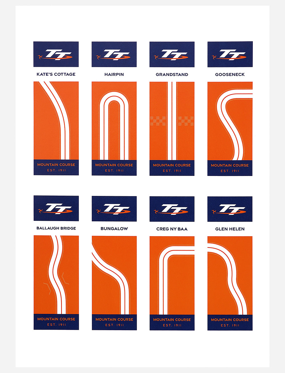 TT Races Signature Sticker Pack - White - Isle of Man TT Races Official Merchandise