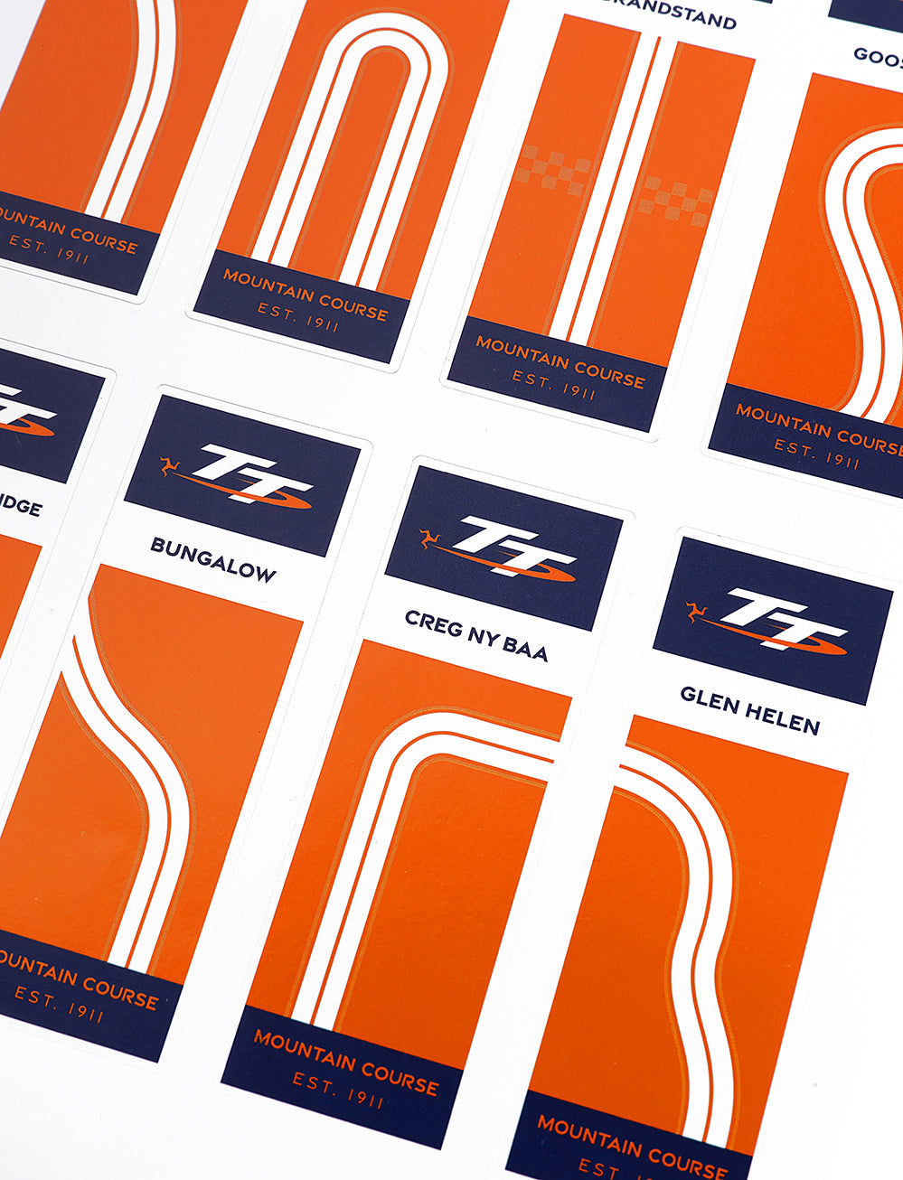TT Races Signature Sticker Pack - White - Isle of Man TT Races Official Merchandise