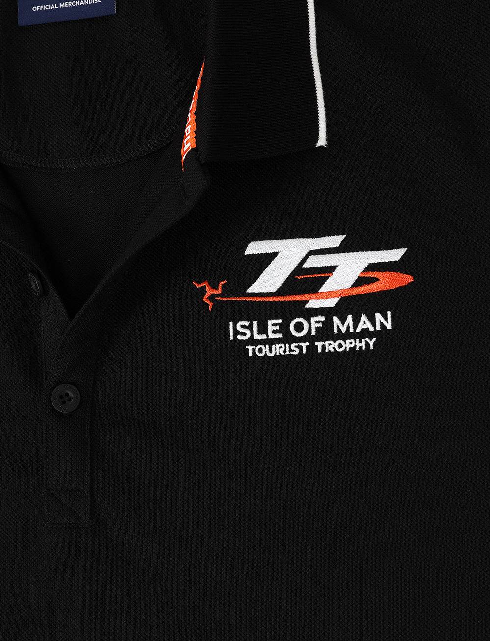 TT Races Mountain Tipped Polo - Black - Isle of Man TT Races Official Merchandise