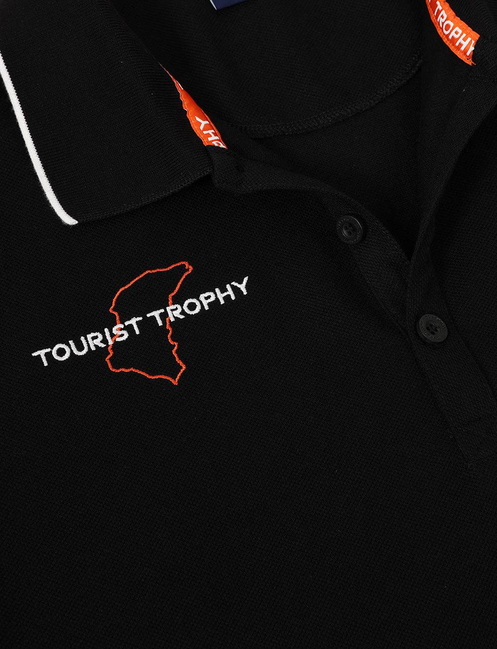 TT Races Mountain Tipped Polo - Black - Isle of Man TT Races Official Merchandise