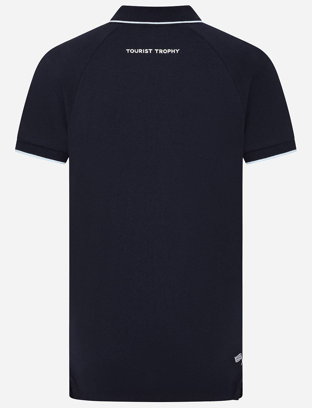 TT Races 37 ¾  Panel Polo - Navy - Isle of Man TT Races Official Merchandise