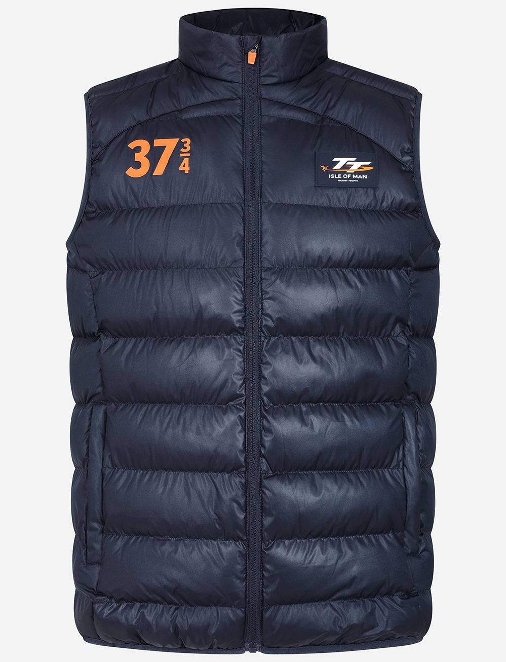 TT Races 37 ¾ Quilted Gilet - Navy - Isle of Man TT Races Official Merchandise