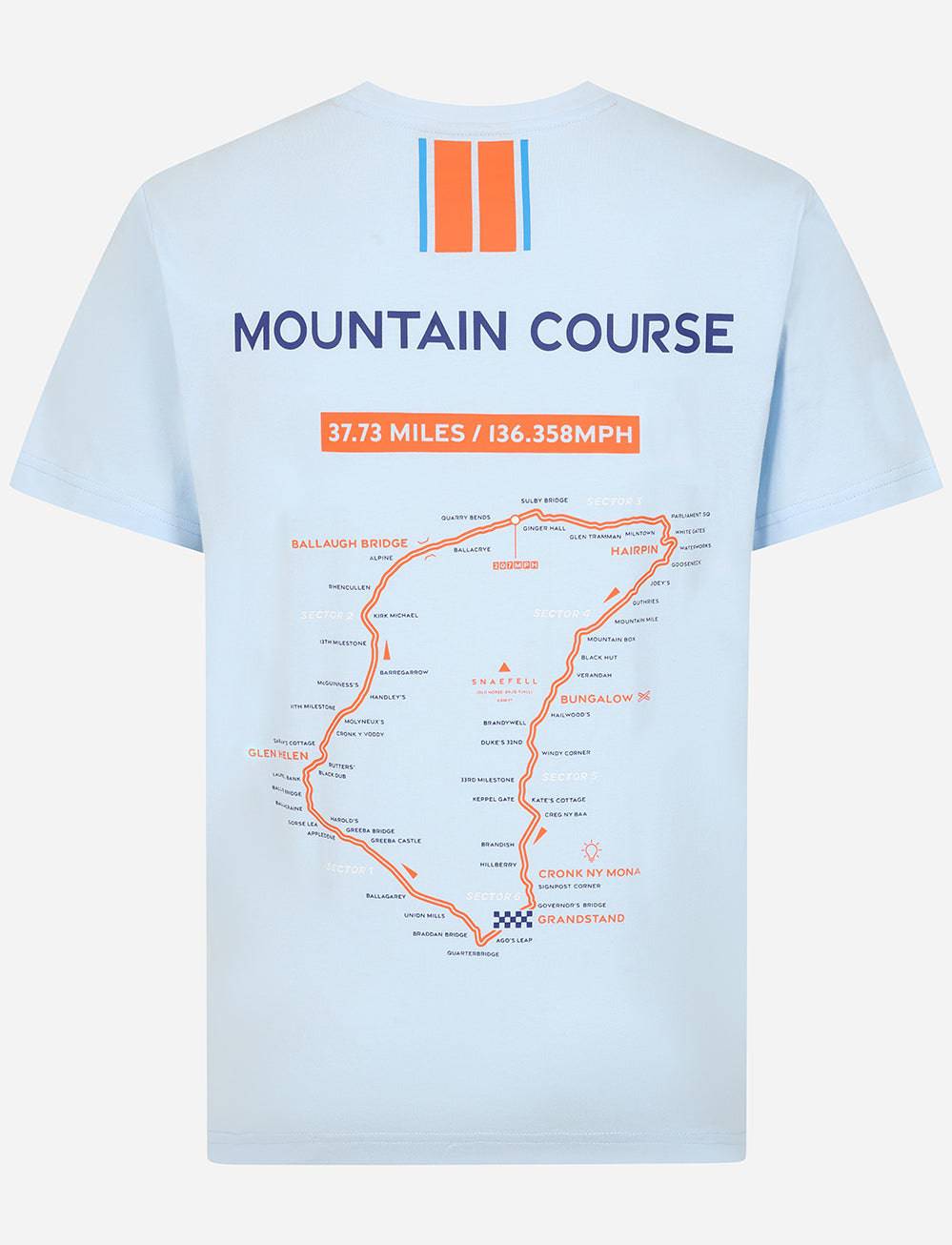 TT Races Mountain Course T-Shirt - Light Blue - Isle of Man TT Races Official Merchandise