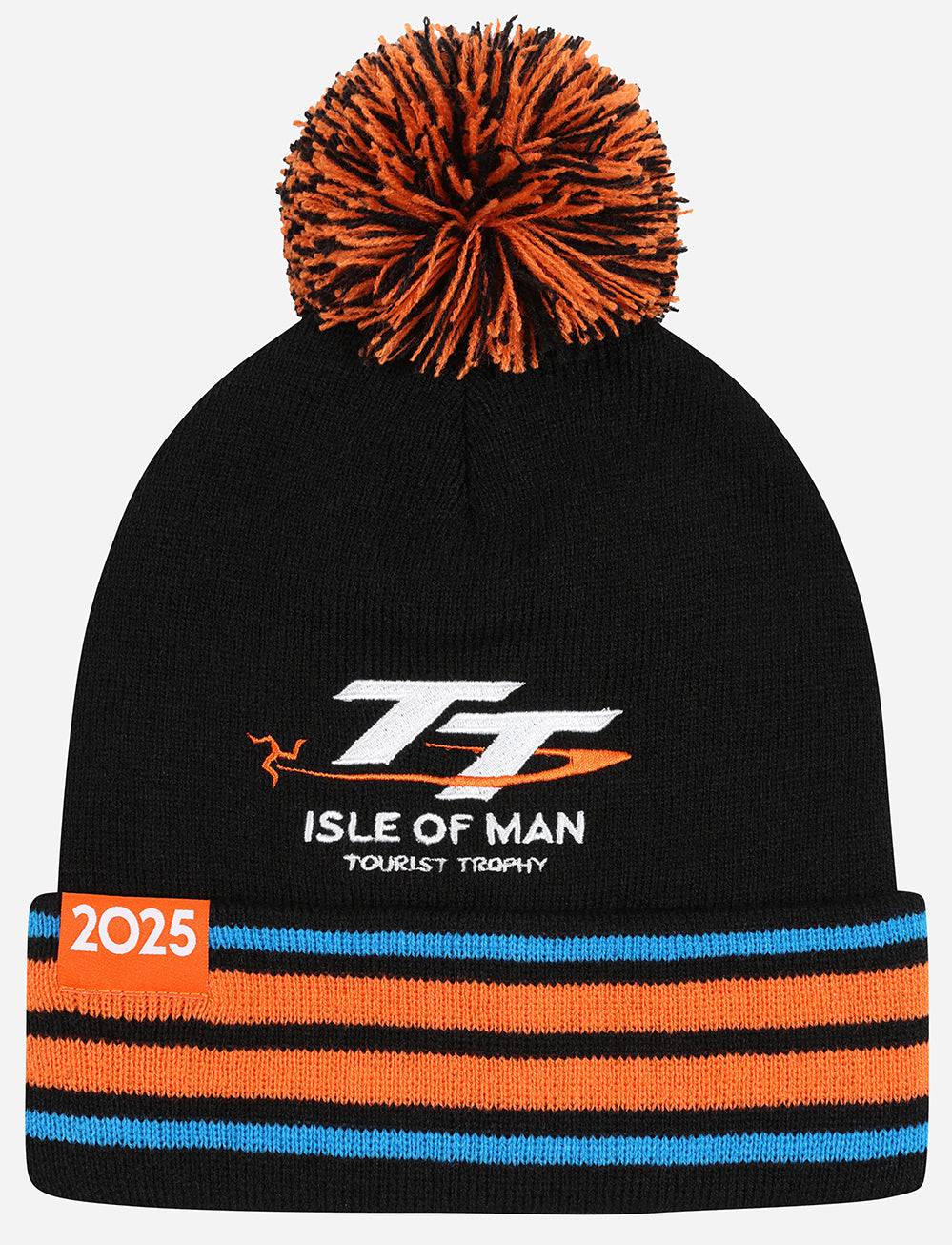 TT Races Signature Bobble Hat - Black - Isle of Man TT Races Official Merchandise