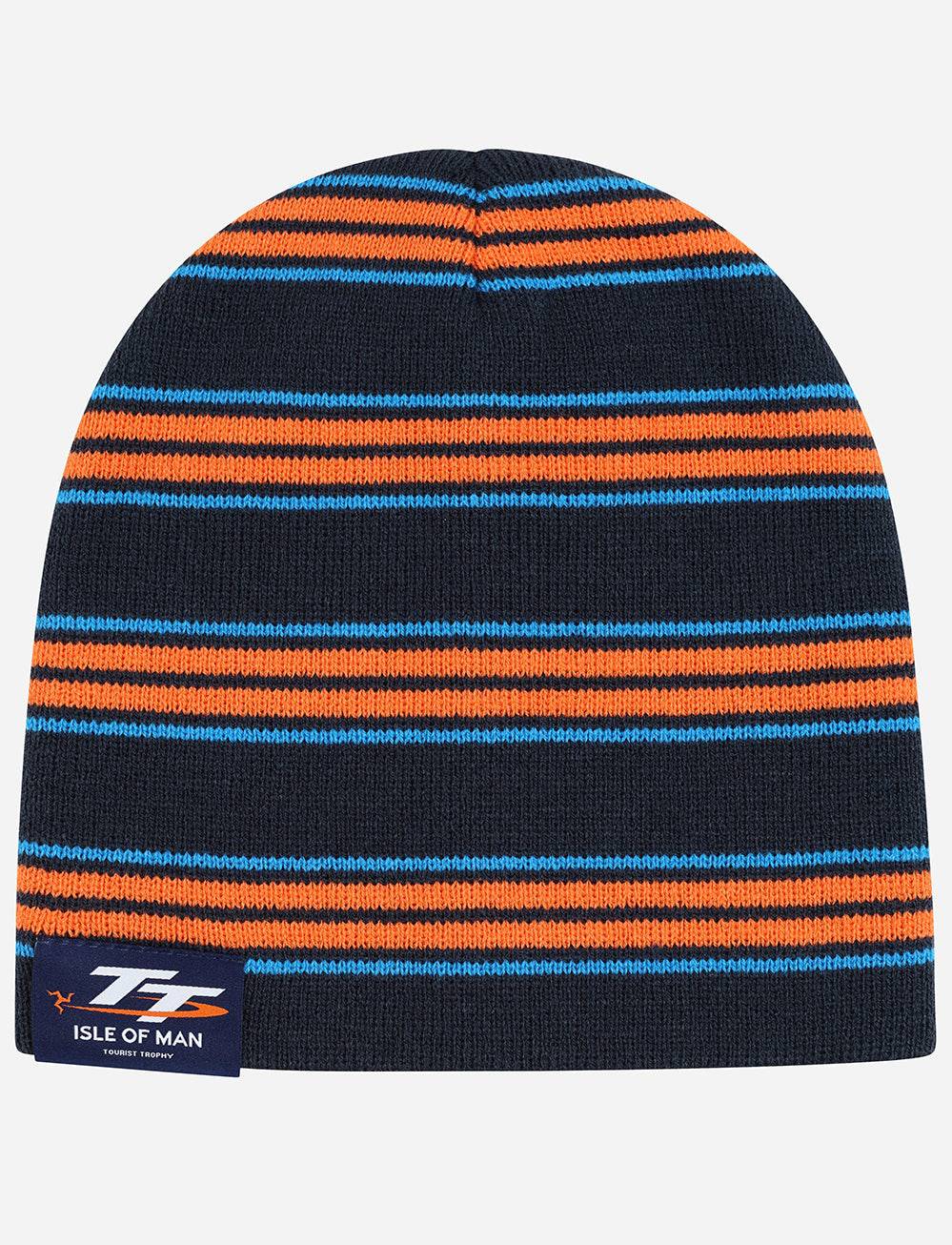 TT Races Signature Striped Beanie - Navy - Isle of Man TT Races Official Merchandise