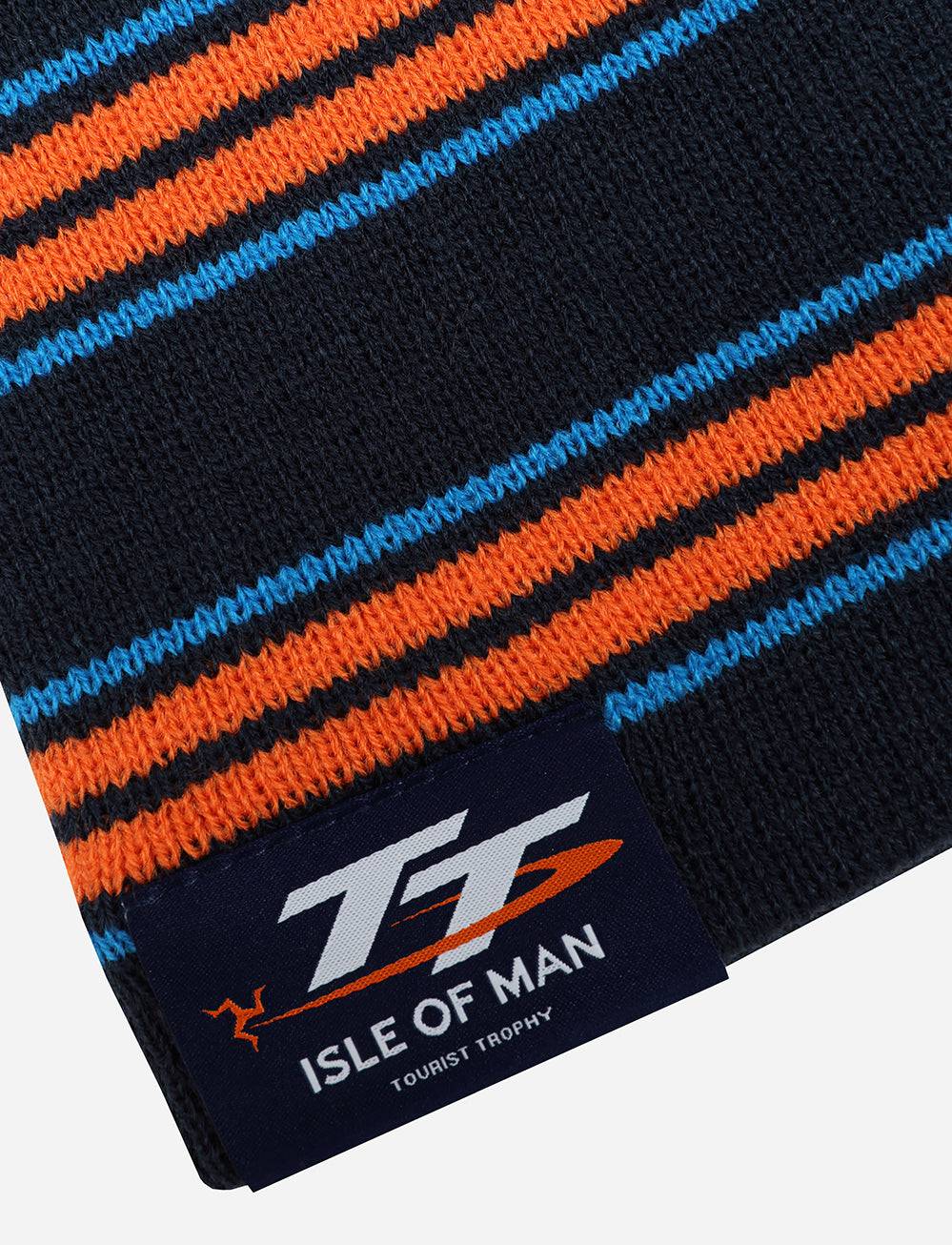 TT Races Signature Striped Beanie - Navy - Isle of Man TT Races Official Merchandise
