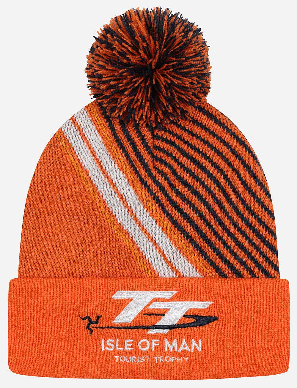 TT Races Signature Kids Bobble Hat - Orange - Isle of Man TT Races Official Merchandise