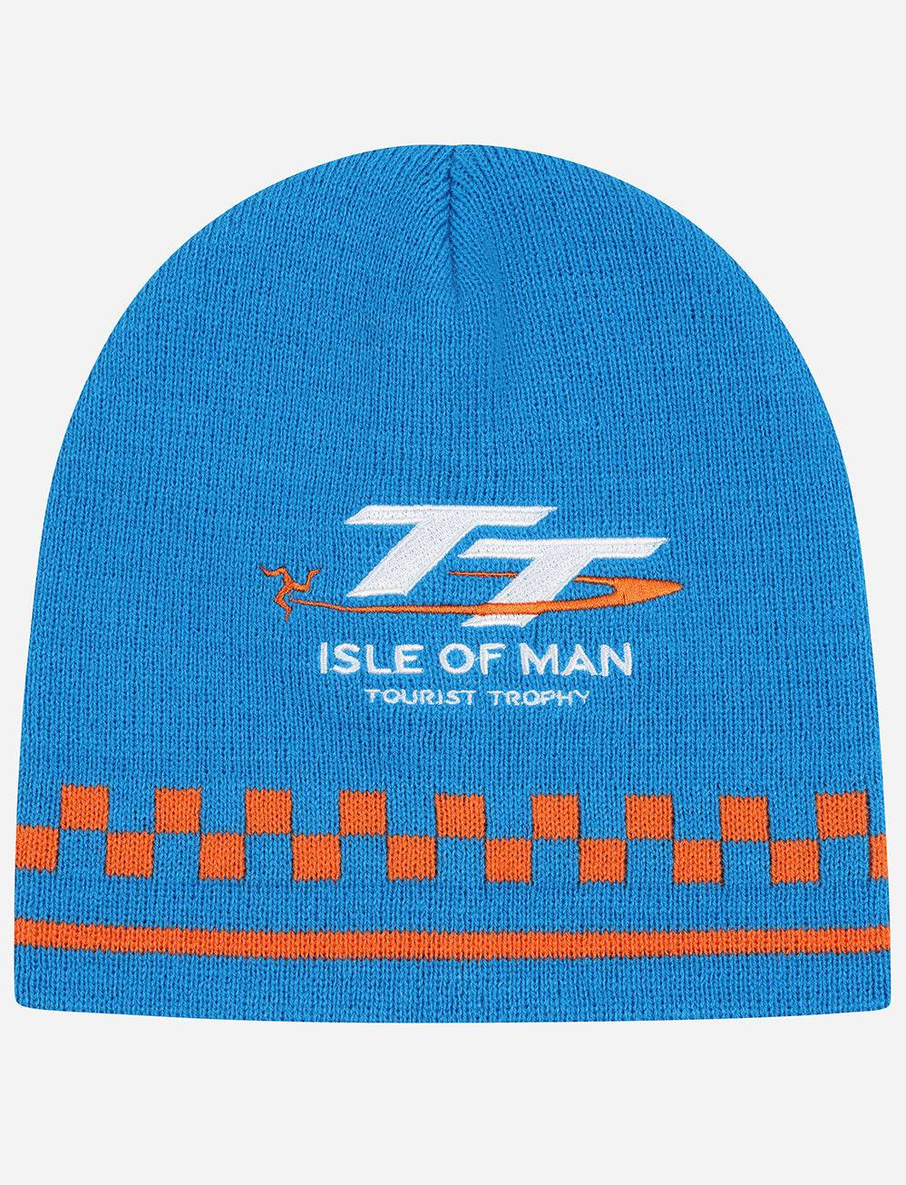 TT Races Signature Kids Logo Beanie - Blue - Isle of Man TT Races Official Merchandise