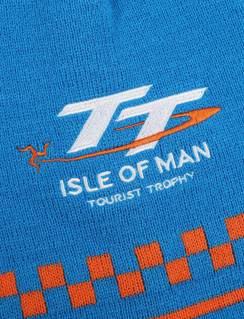 TT Races Signature Kids Logo Beanie - Blue - Isle of Man TT Races Official Merchandise