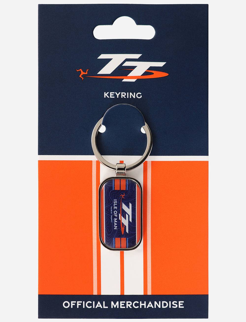 TT Races Signature Keyring - Navy - Isle of Man TT Races Official Merchandise