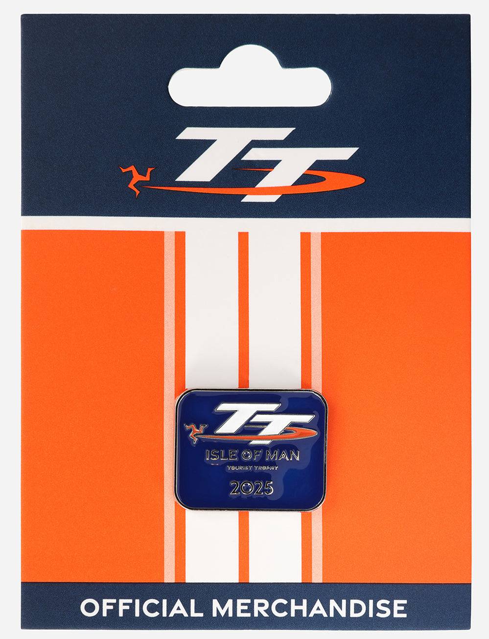TT Races Signature Dated Pin Badge - Navy - Isle of Man TT Races Official Merchandise