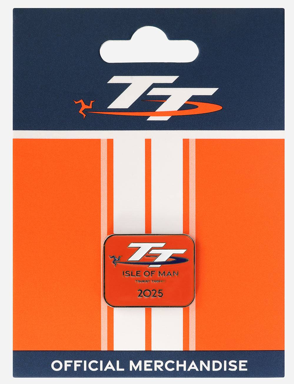TT Races Signature Dated Pin Badge - Orange - Isle of Man TT Races Official Merchandise