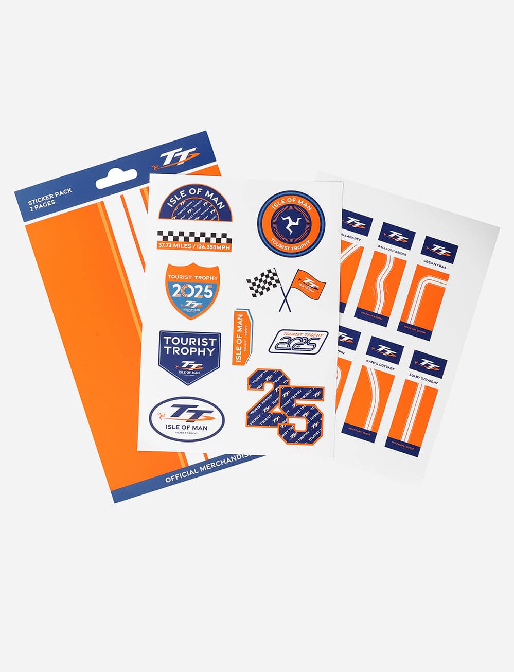 TT Races Signature Sticker Pack - White - Isle of Man TT Races Official Merchandise