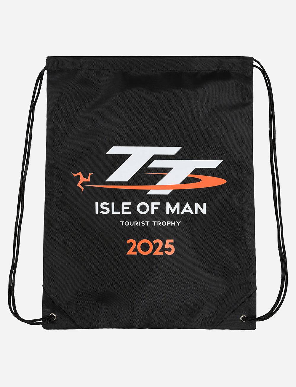 TT Races Signature Drawstring Bag - Black - Isle of Man TT Races Official Merchandise