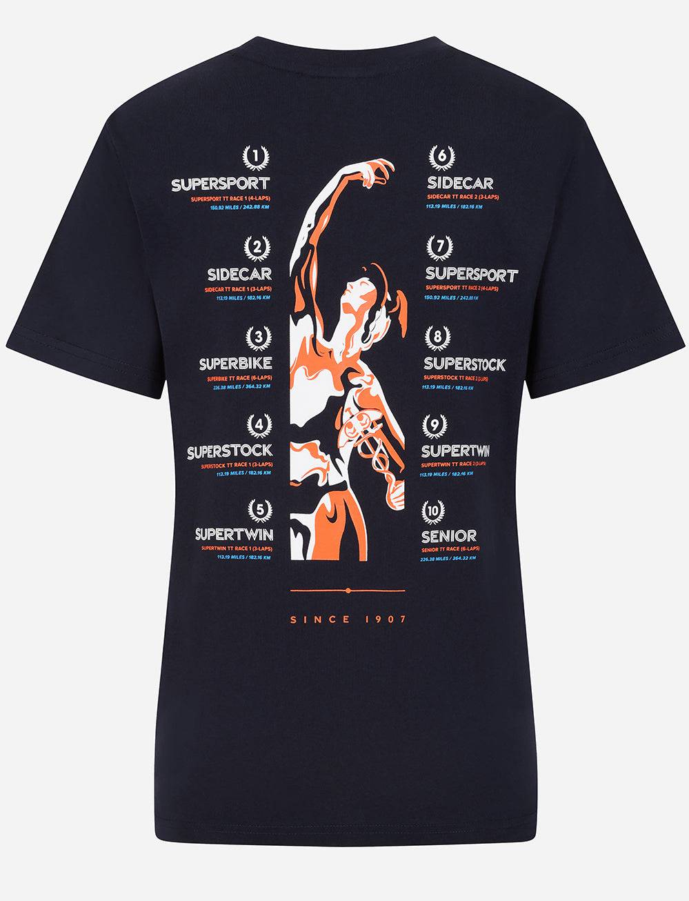 TT Races Women's Winner T-Shirt - Navy - Isle of Man TT Races Official Merchandise