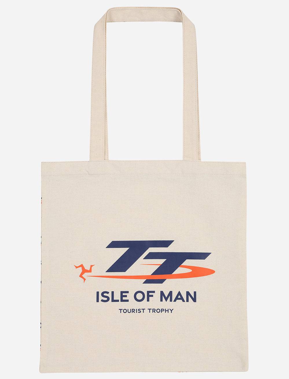 TT Races Signature Logo Tote Bag - Off White - Isle of Man TT Races Official Merchandise
