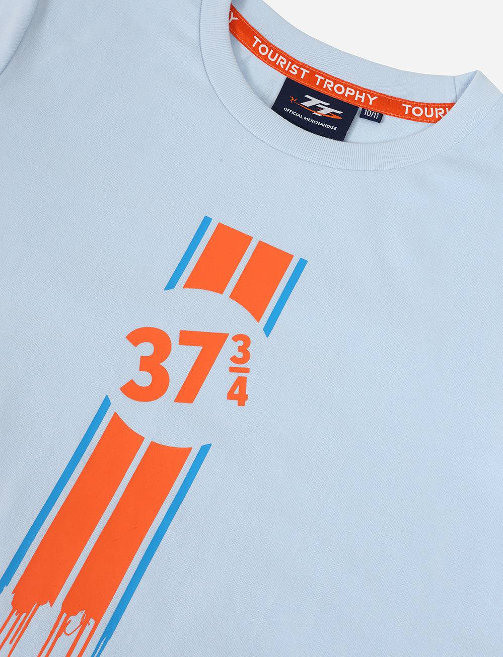 TT Races Kids Mountain Course Striped T-Shirt - Light Blue - Isle of Man TT Races Official Merchandise