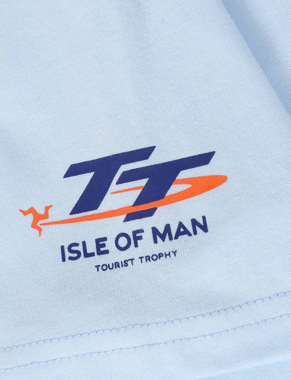 TT Races Kids Mountain Course Striped T-Shirt - Light Blue - Isle of Man TT Races Official Merchandise