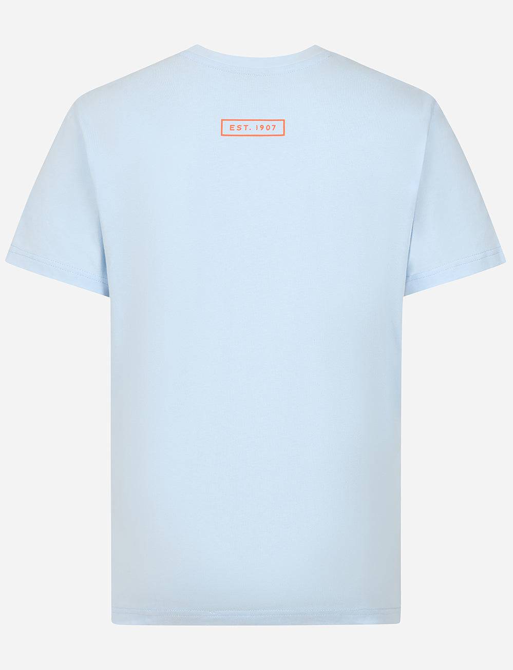 TT Races 37 ¾ Stripe T-Shirt - Light Blue - Isle of Man TT Races Official Merchandise