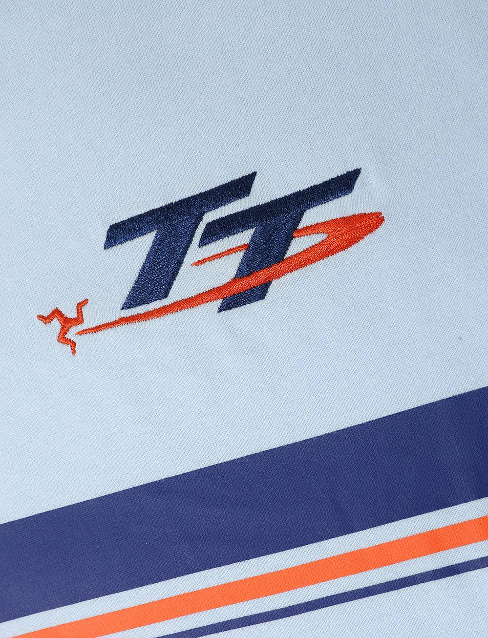 TT Races 37 ¾ Stripe T-Shirt - Light Blue - Isle of Man TT Races Official Merchandise