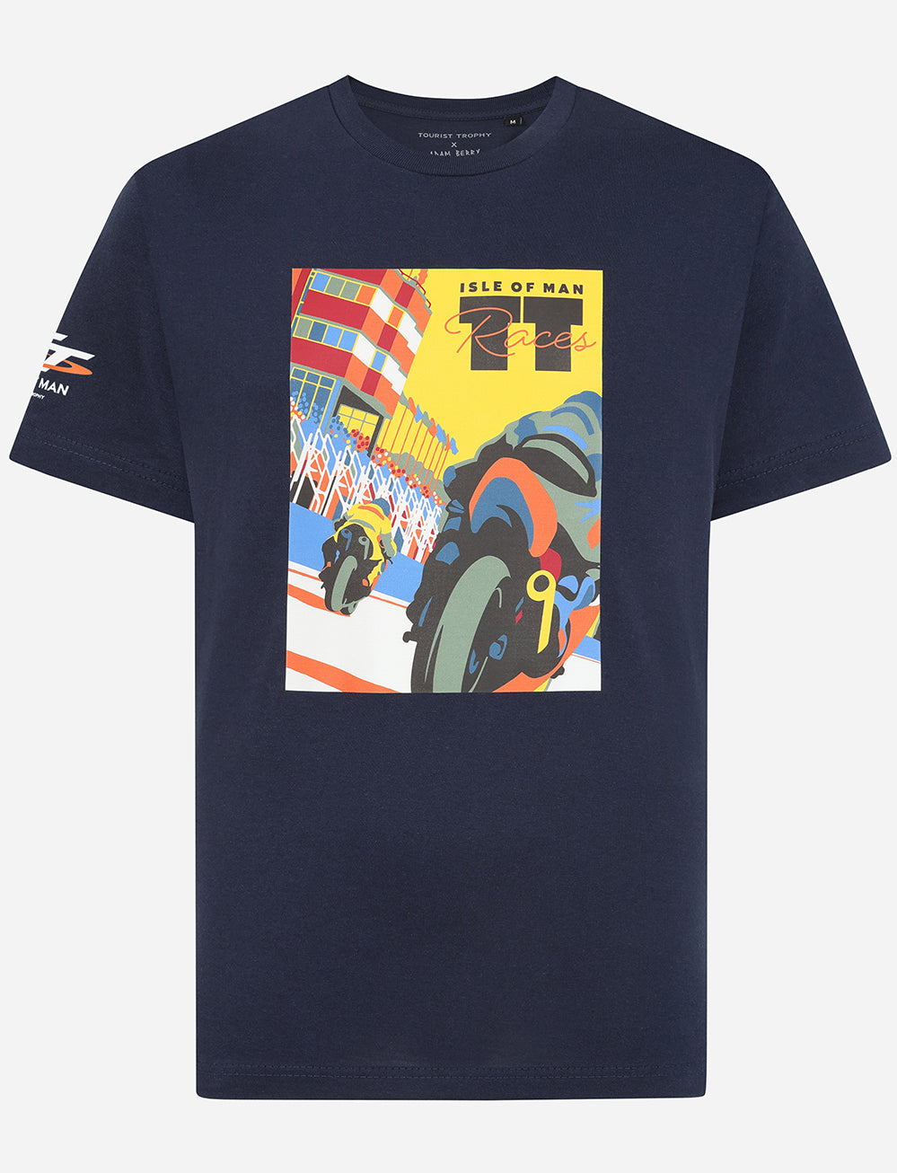 Adam Berry 'Motorcycle Mecca' T-Shirt - Navy