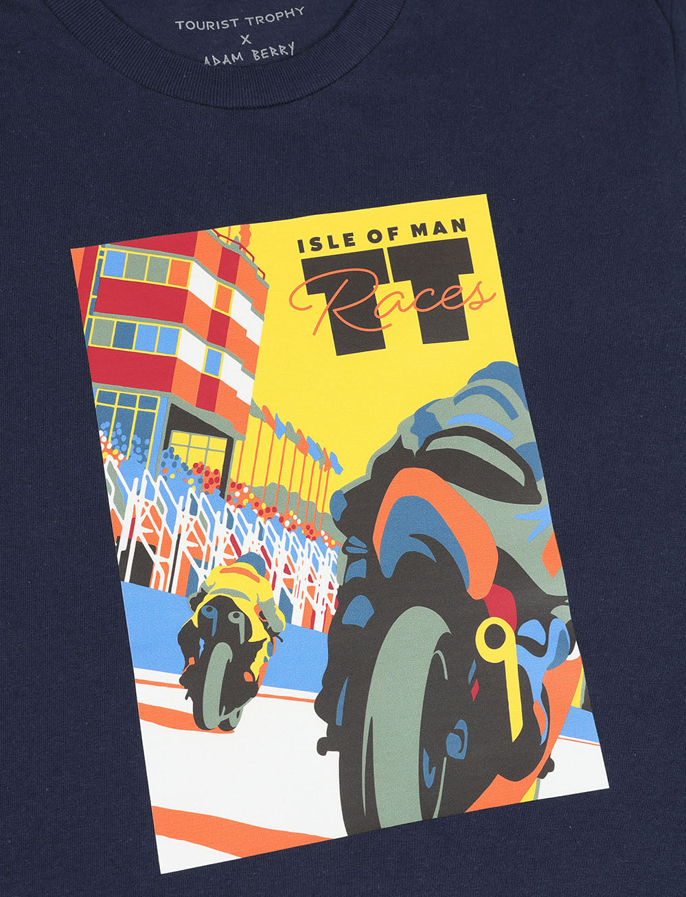 Adam Berry 'Motorcycle Mecca' T-Shirt - Navy