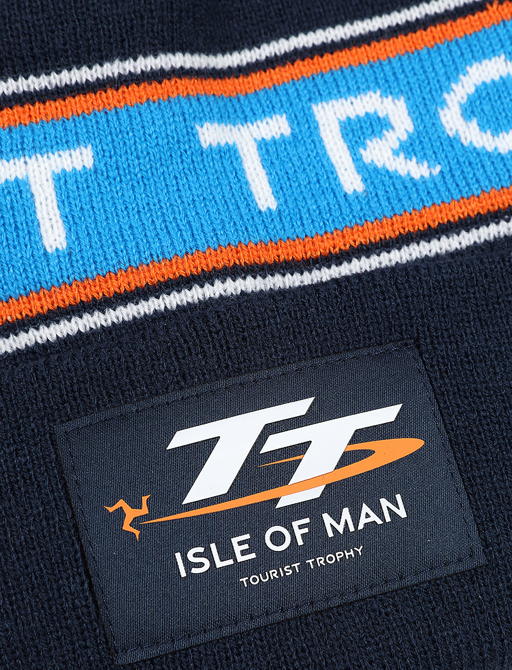 TT Races Signature Knitted Bobble Hat - Navy