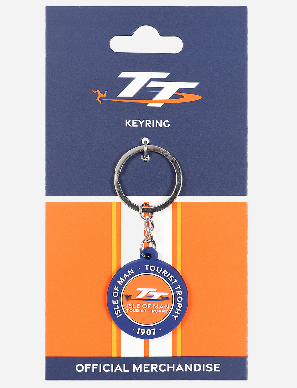 TT Races '1907' Keyring - Navy - Isle of Man TT Races Official Merchandise
