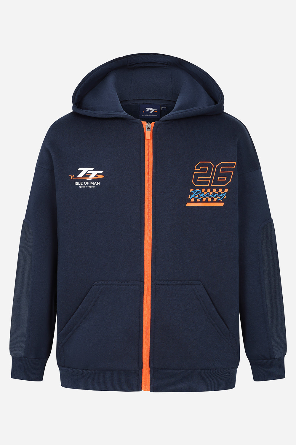 TT Races Kids Dated Full Zip Hoodie - Navy