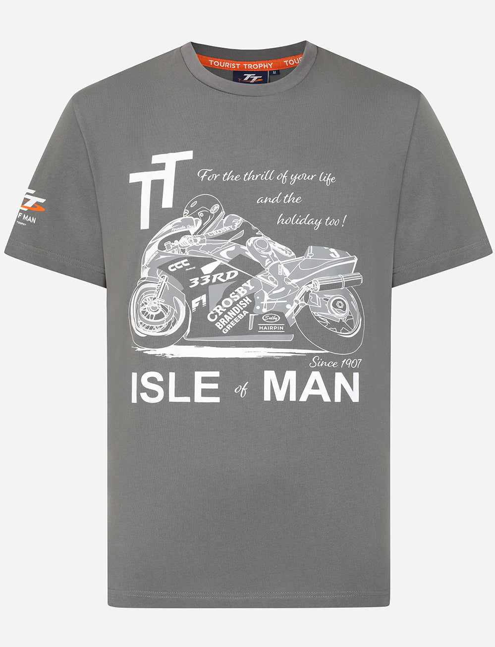 TT Races Signature Bike T-Shirt - Grey