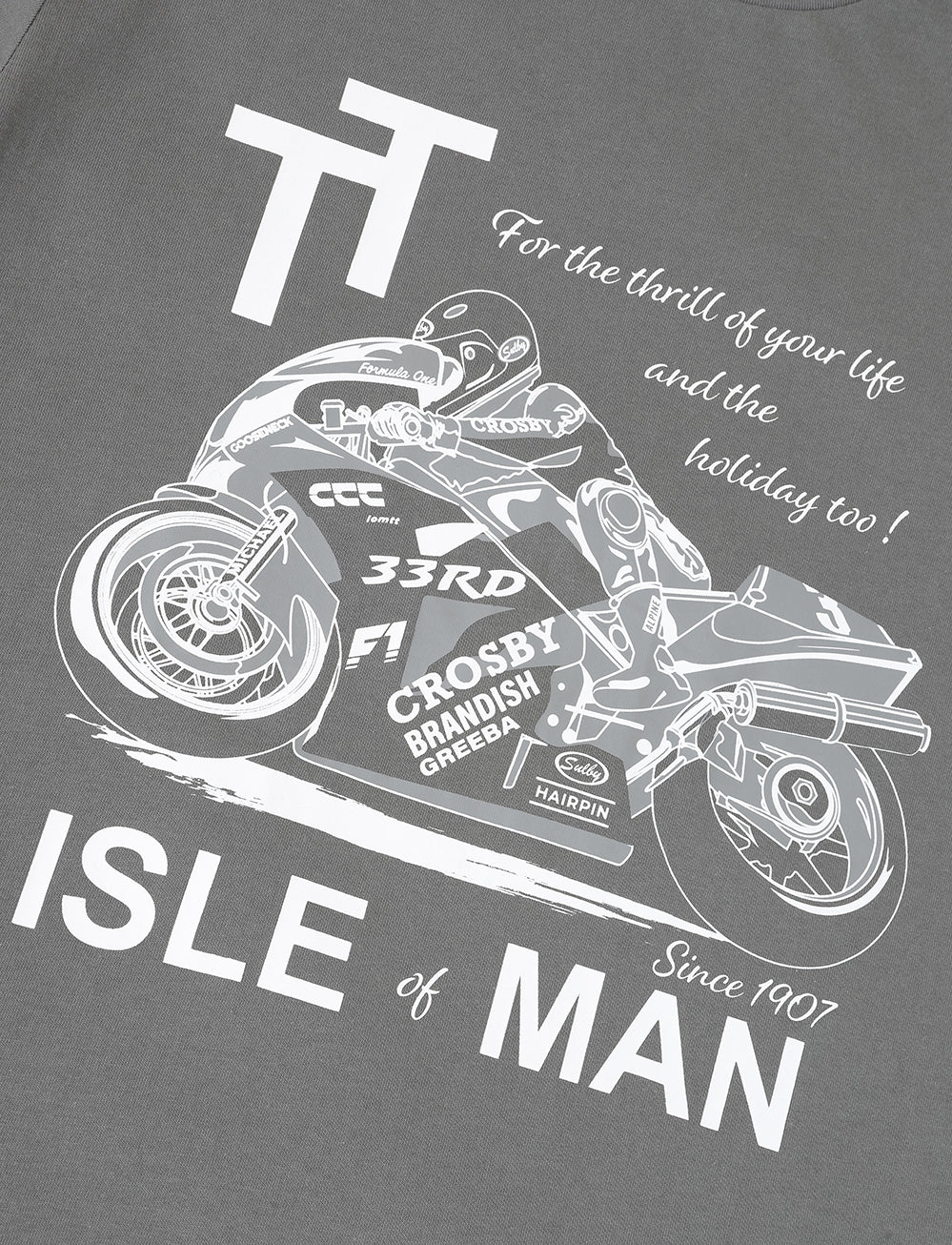 TT Races Signature Bike T-Shirt - Grey