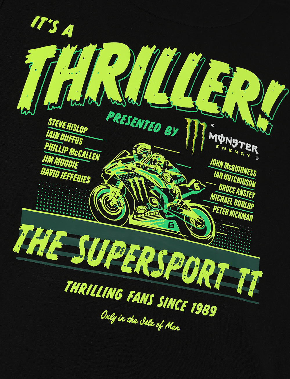 Monster X TT Races Hoodie - Black - Isle of Man TT Races Official Merchandise