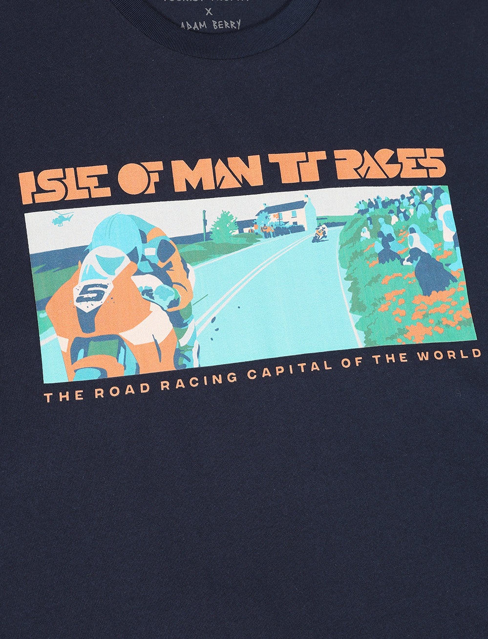 Adam Berry x TT 'Kates Cottage' T-Shirt - Navy - Isle of Man TT Races Official Merchandise