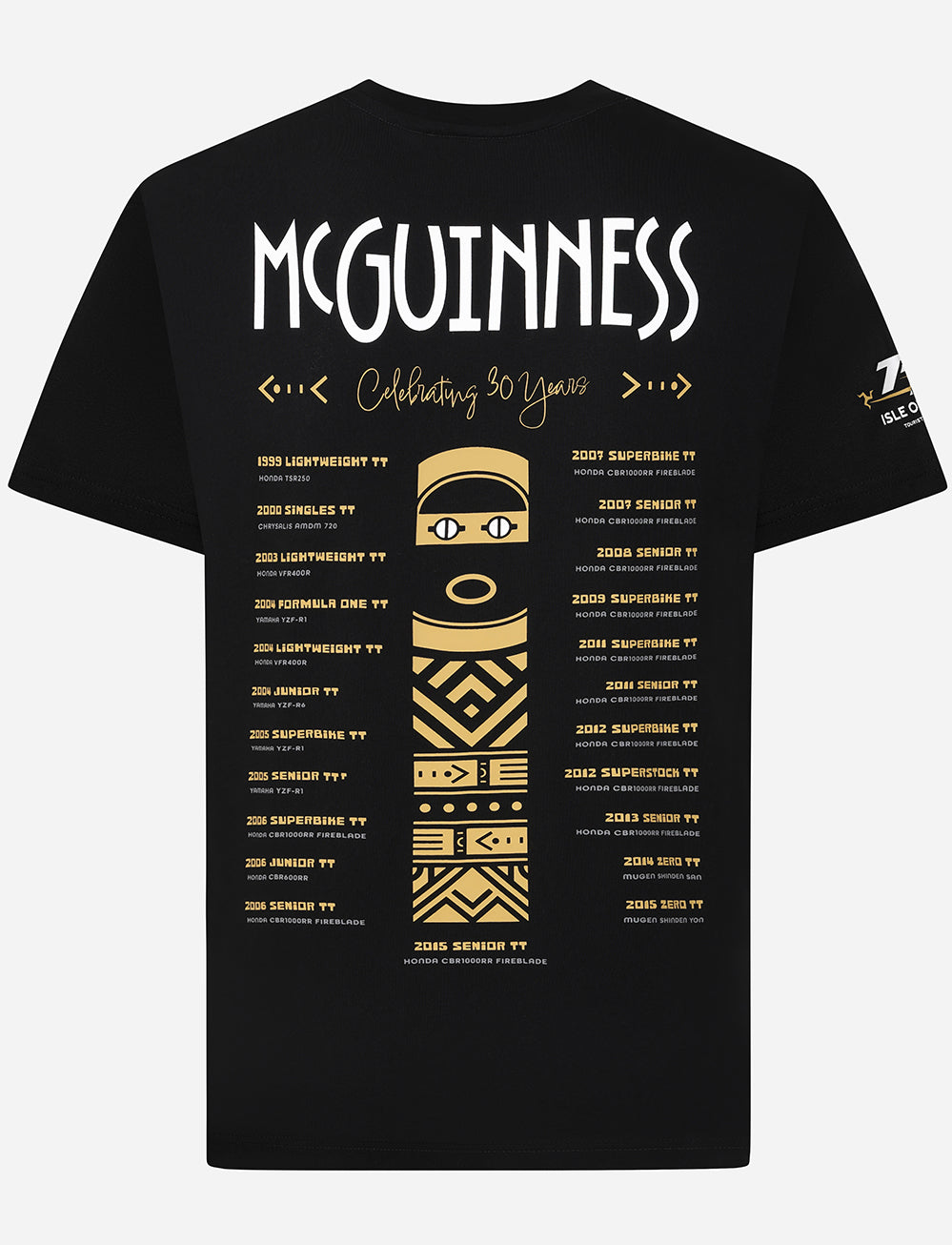 John McGuinness X TT 'Race' T-Shirt - Black - Isle of Man TT Races Official Merchandise