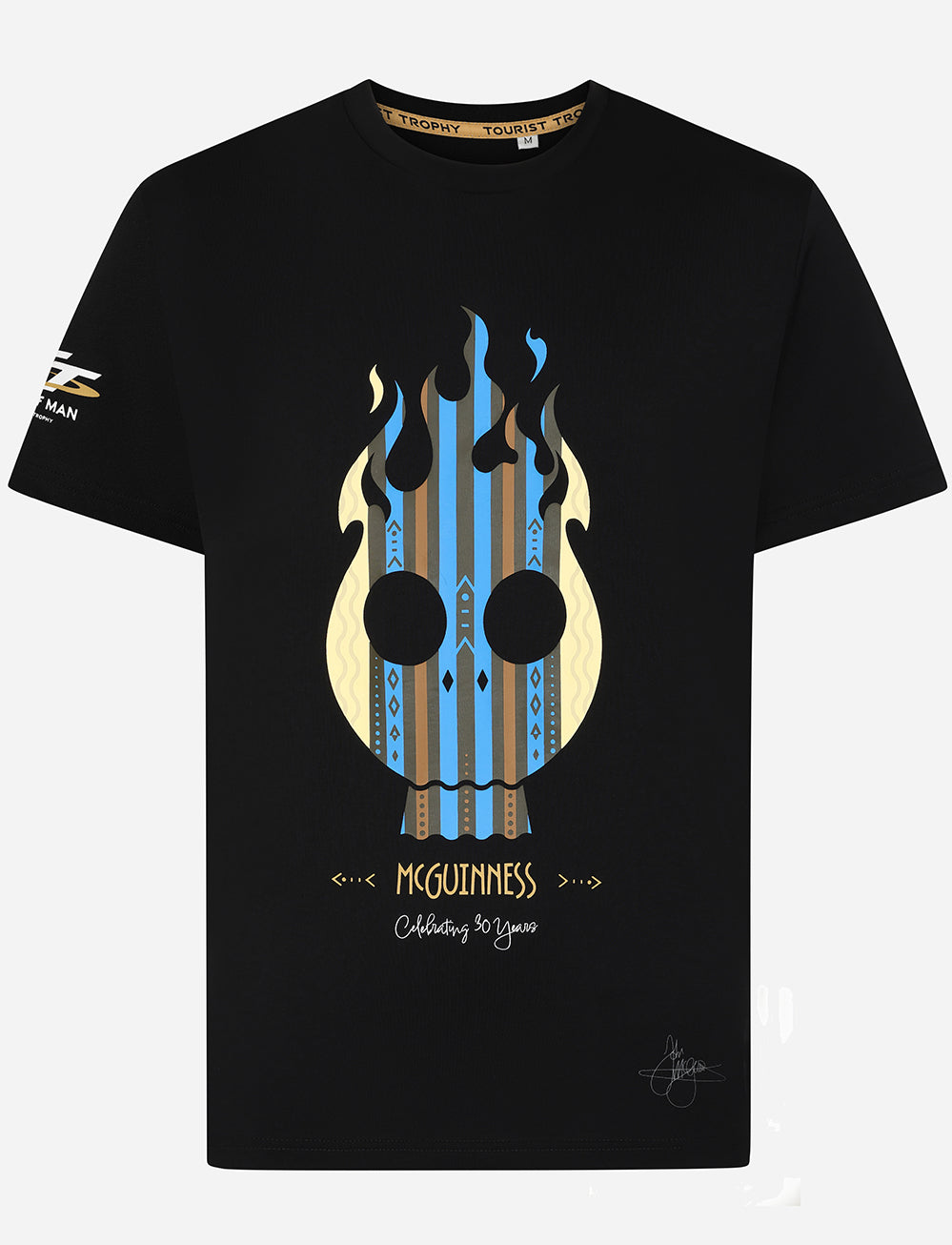 John McGuinness x TT 'Shrunken Head' T-Shirt - Black - Isle of Man TT Races Official Merchandise