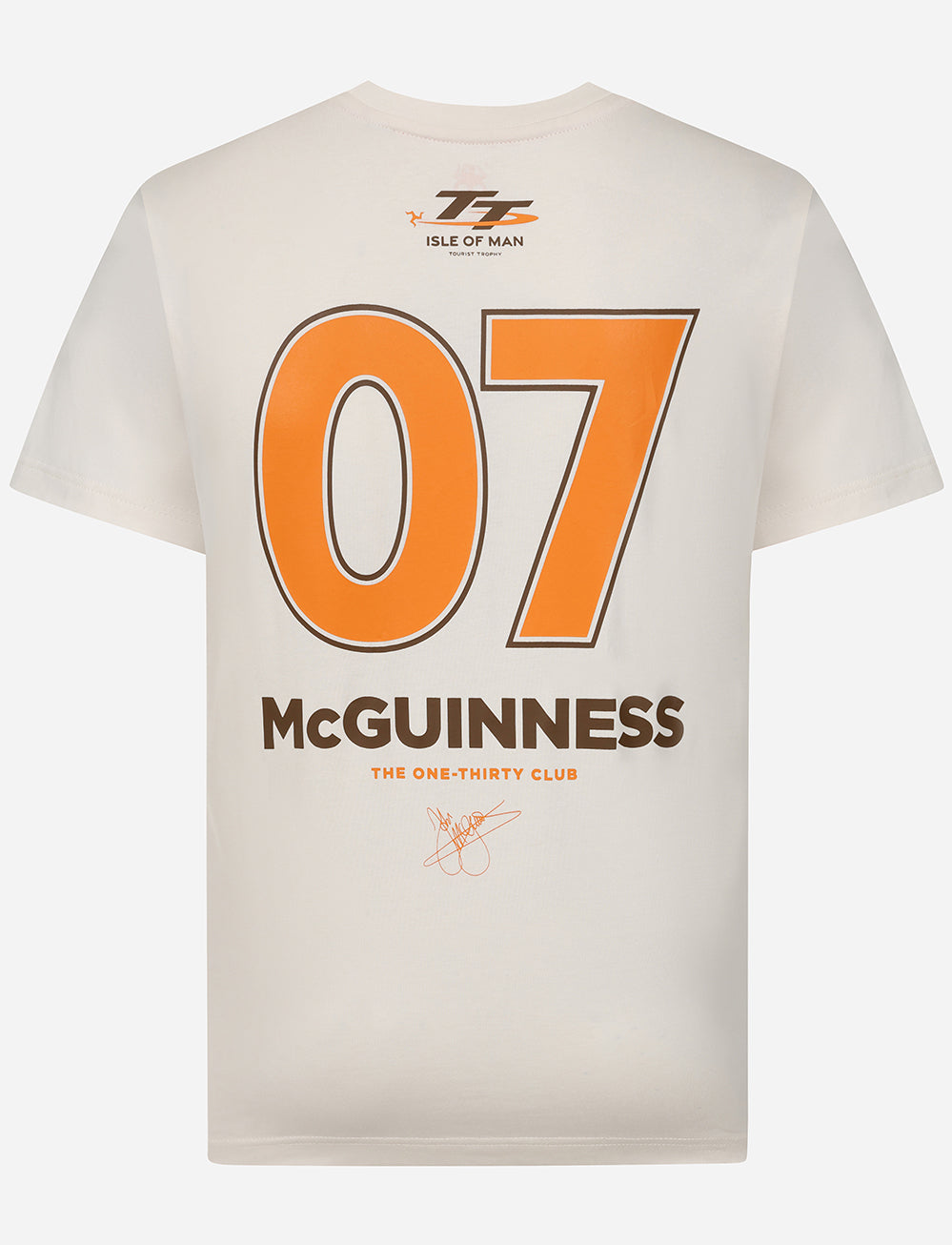 John McGuiness 'McPint' T-Shirt - Cream - Isle of Man TT Races Official Merchandise