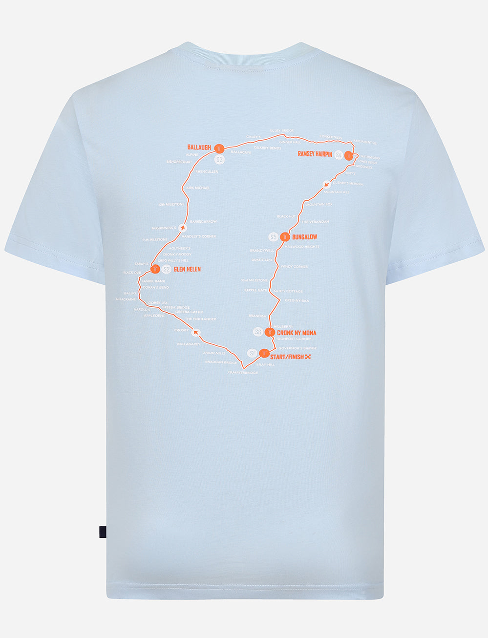 TT Races Stripe T-Shirt - Light Blue - Isle of Man TT Races Official Merchandise