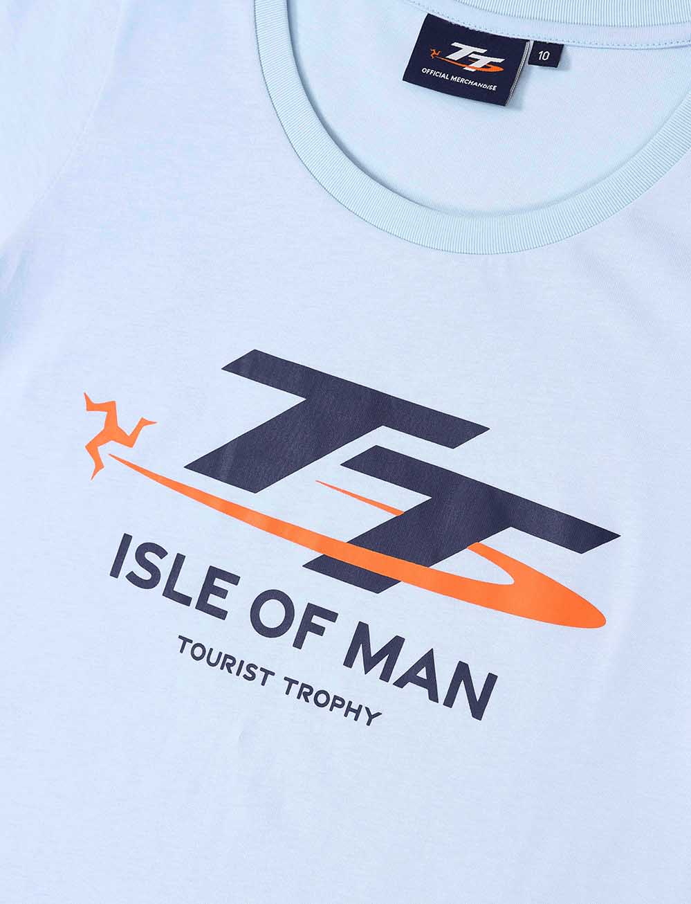 TT Races Signature Women's Logo T-Shirt - Light Blue - Isle of Man TT Races Official Merchandise