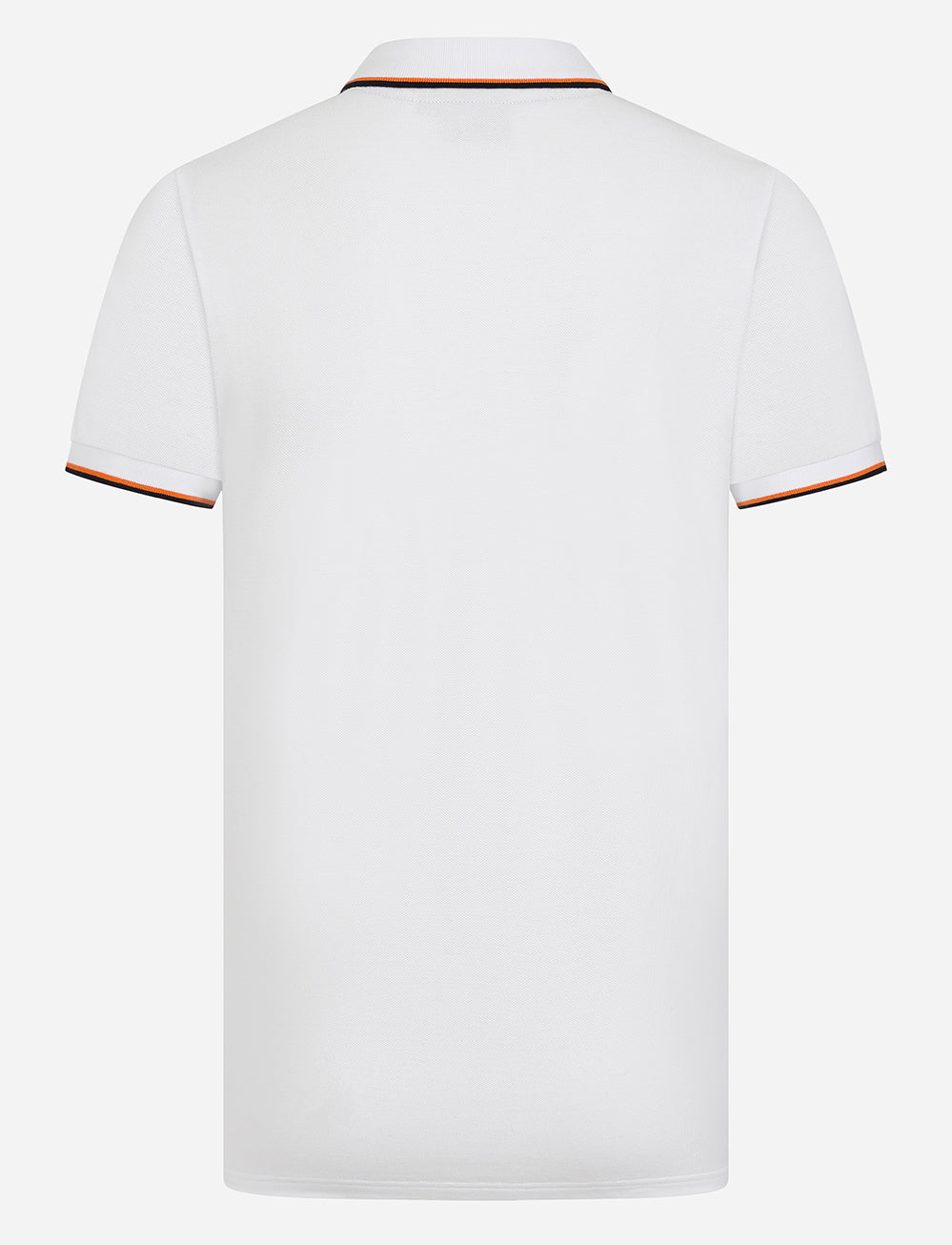 TT Races Signature Tipped Pique Polo - White