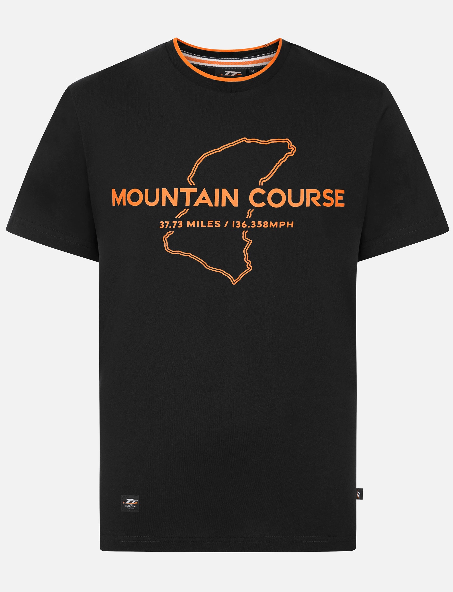 TT Races Tipped Mountain Course T-Shirt - Black - Isle of Man TT Races Official Merchandise