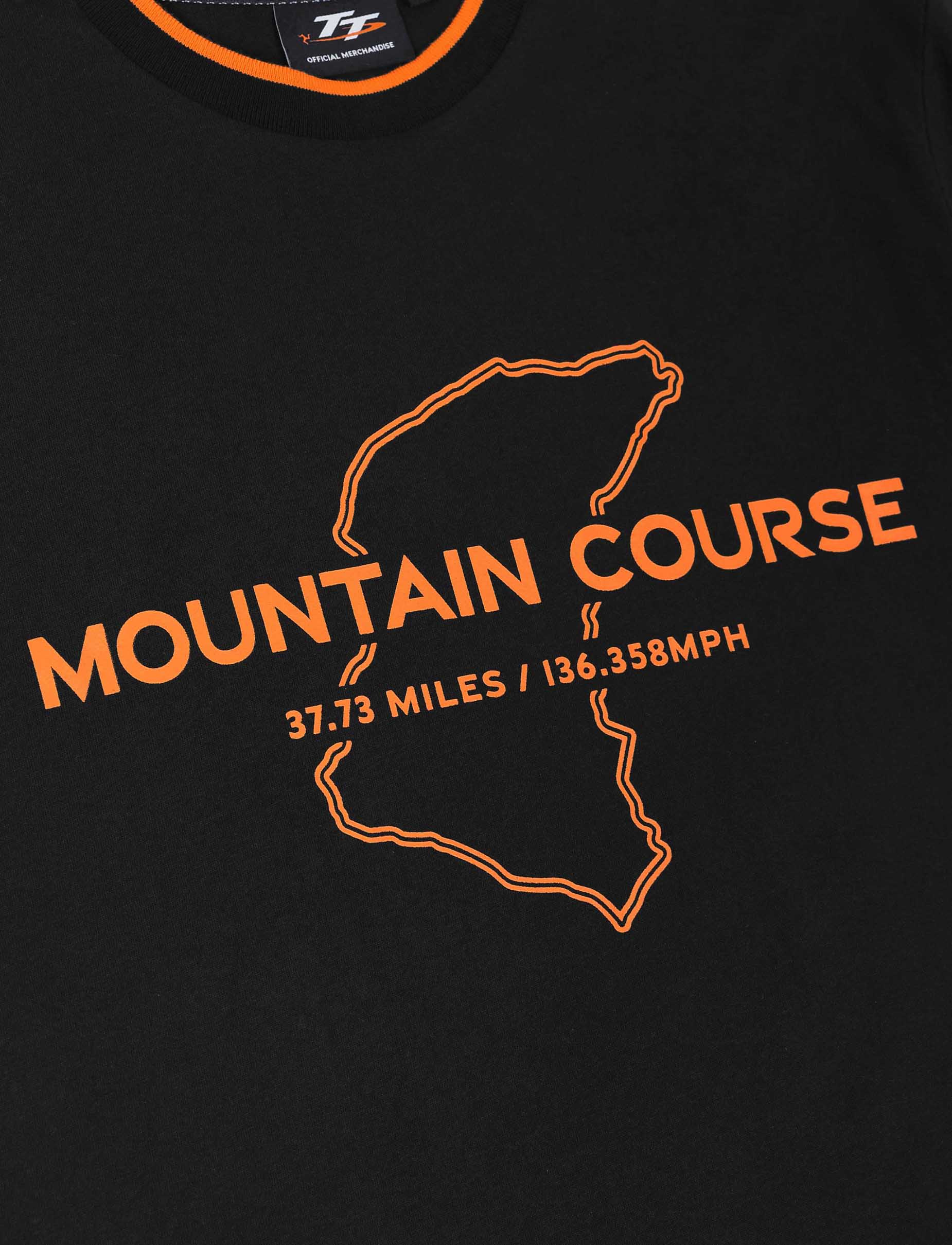 TT Races Tipped Mountain Course T-Shirt - Black - Isle of Man TT Races Official Merchandise