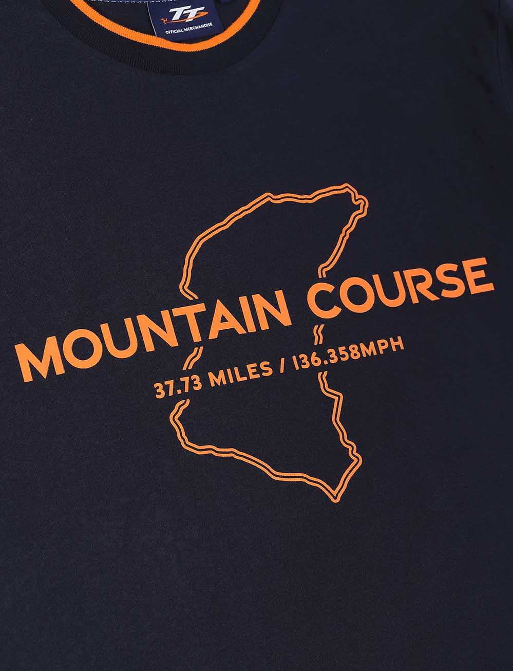 TT Races Tipped Mountain Course T-Shirt - Navy - Isle of Man TT Races Official Merchandise