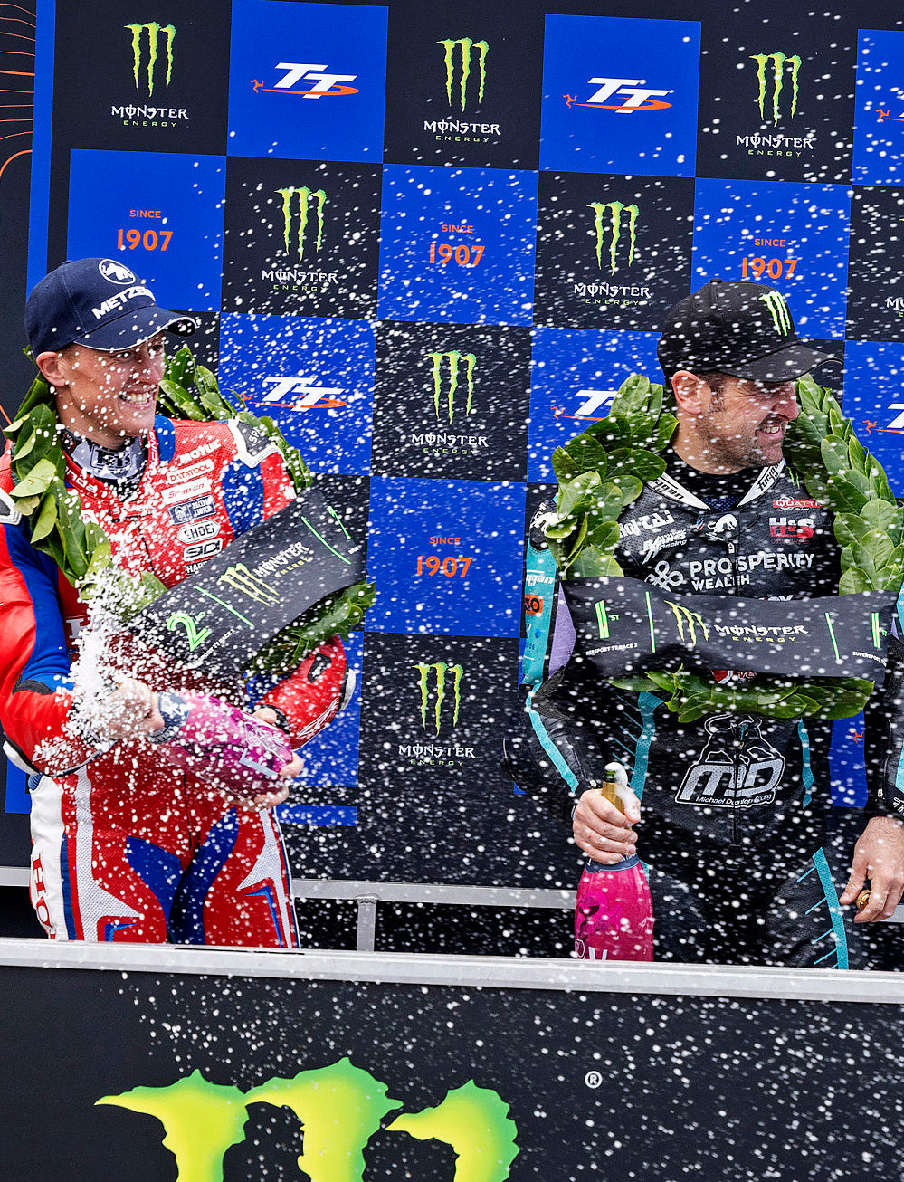 Isle of Man TT Races 2025 Monster Energy Supersport TT Race 2 Podium Backdrop