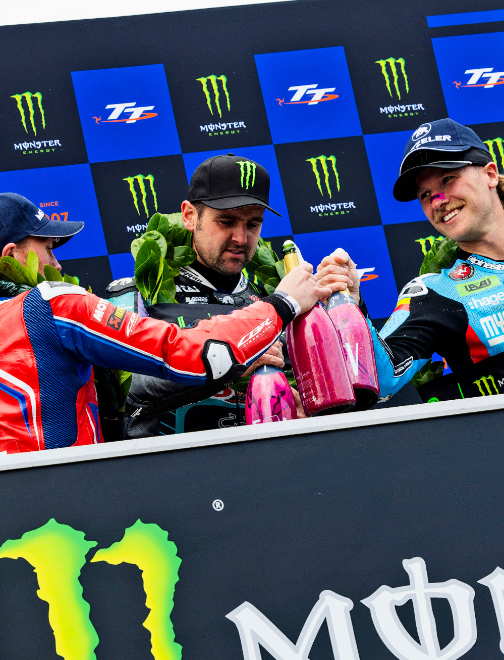 Isle of Man TT Races 2025 Monster Energy Supersport TT Race 2 Podium Backdrop